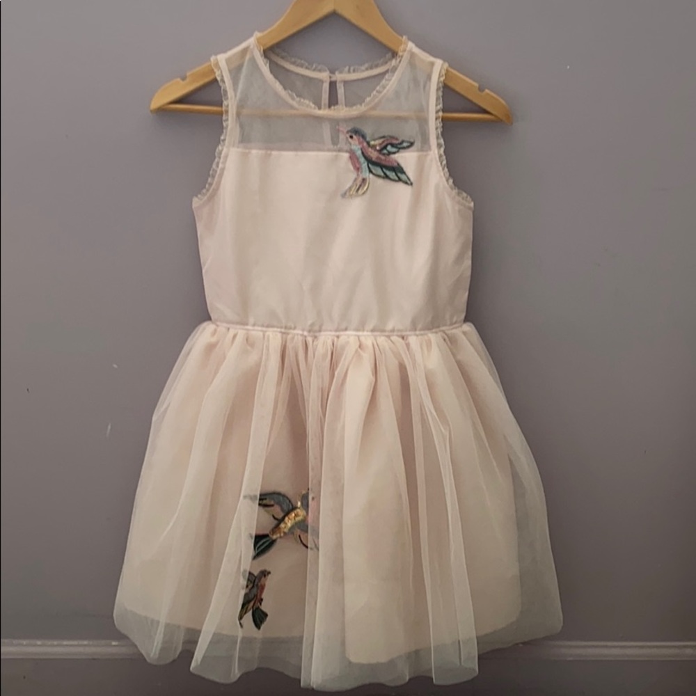 Organza dress in peach. Size 12